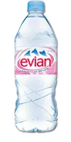 evian Natural Spring Water 12 Individual 1 Liter 33.8 Ounce Large Bottles