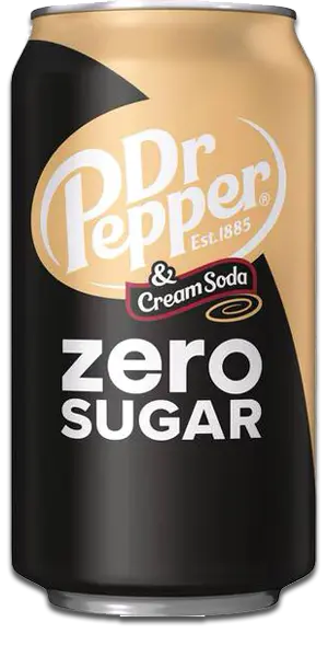 (image for) DR PEPPER & Cream Soda Zero Sugar - Imported
